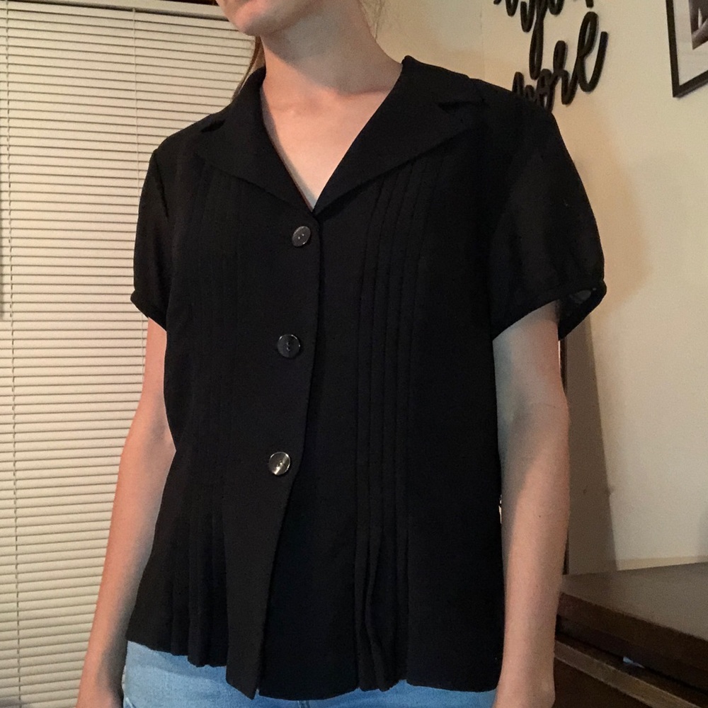 black button down